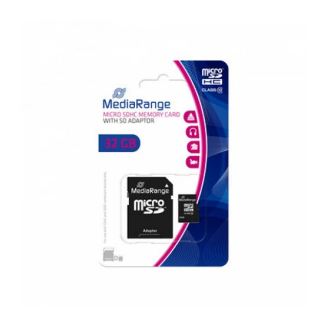 MEM. KARTICA microSDHC 32GB MEDIARANGE + SD adapter C10 MR959