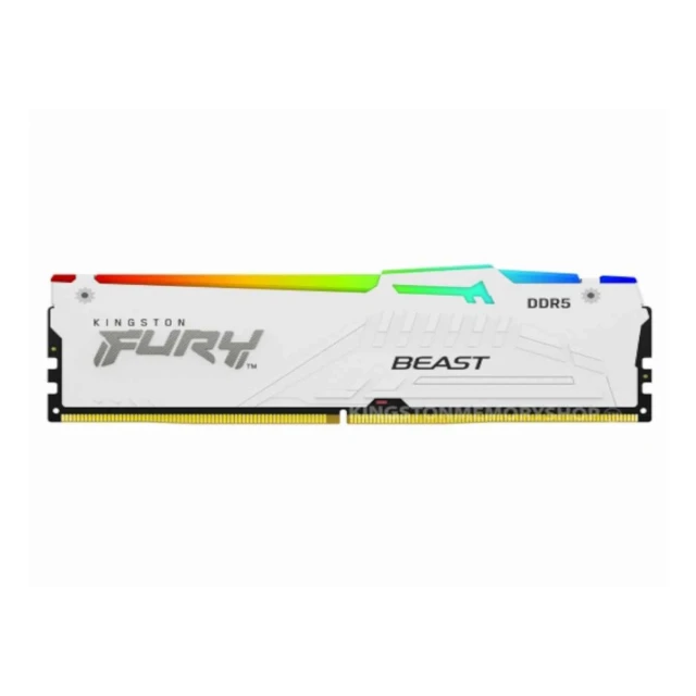 Memorija KINGSTON 32GB/DIMM/DDR5/6000MHz/CL40/FURY Beast White RGB XMP