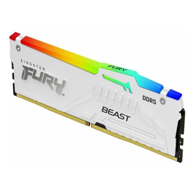 Memorija KINGSTON 32GB/DIMM/DDR5/5200MHz/CL40/FURY Beast RGB/bela