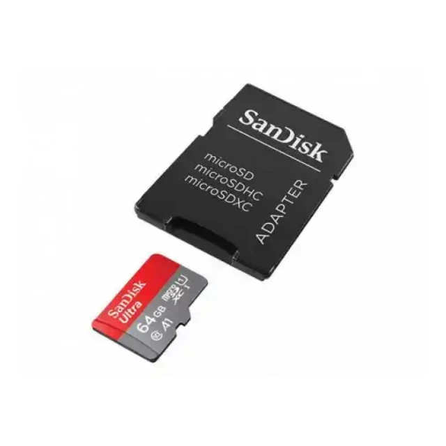 Micro SD 64GB SanDisk Ultra + adapter SDSQUAB-064G-GN6MA