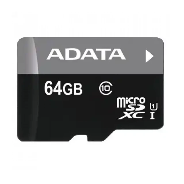 Micro SD Card 64GB AData + SD adapter AUSDX64GUICL10-RA1/ class 10