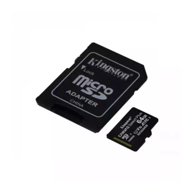 Micro SD Card 64GB Kingston + SD adapter SDCS2/64GB class 10