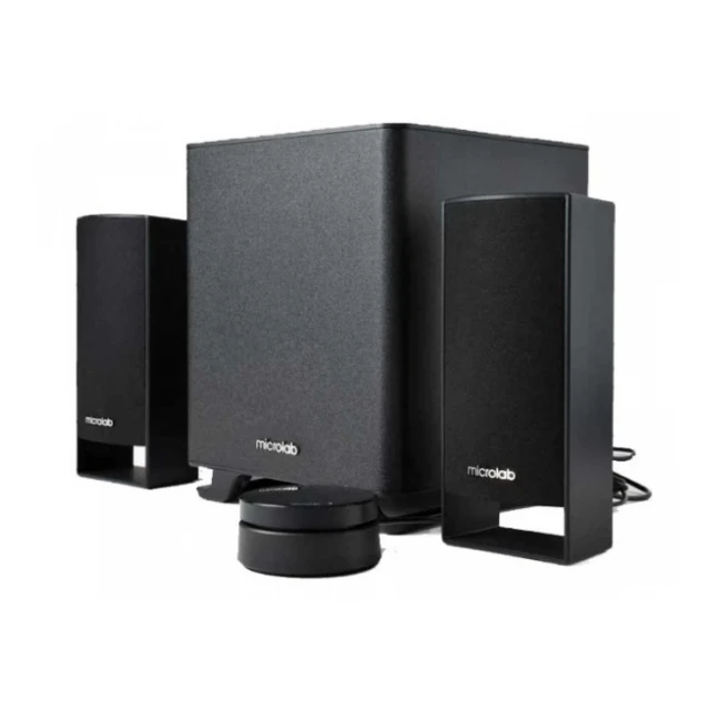 Microlab M600BT Aktivni drveni zvucnici 2.1 40W RMS(16W,2x12W) BLUETOOTH k-daljinski, 3.5mm CRNI