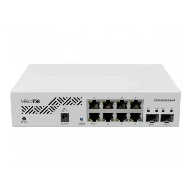 MikroTik CSS610-8G-2S+IN upravljiv svič sa 8x Gb RJ45 + 2 x 10Gbe