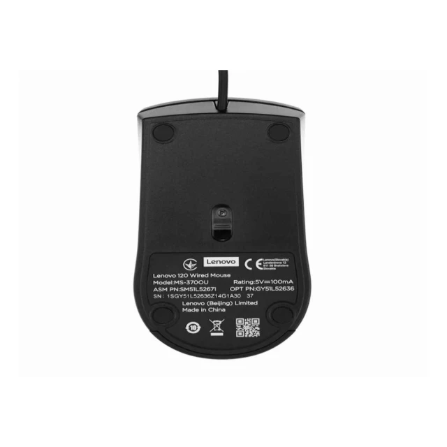 Miš LENOVO 120 žicni/1600dpi/crna