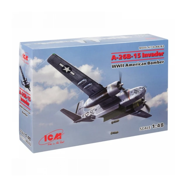 Model Kit Aircraft - A-26B-15 Invader WWII American Bomber 1:48