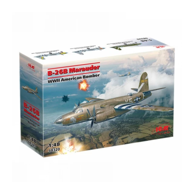 Model Kit Aircraft - B-26B Marauder WWII American Bomber (100% New Molds) 1:48