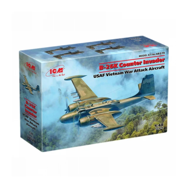 Model Kit Aircraft - B-26K Counter Invader USAF Vietnam War Attack Aircraft 1:48