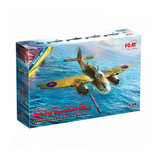 Model Kit Aircraft - Bristol Beaufort Mk.I WWII British Torpedo-Bomber 1:48