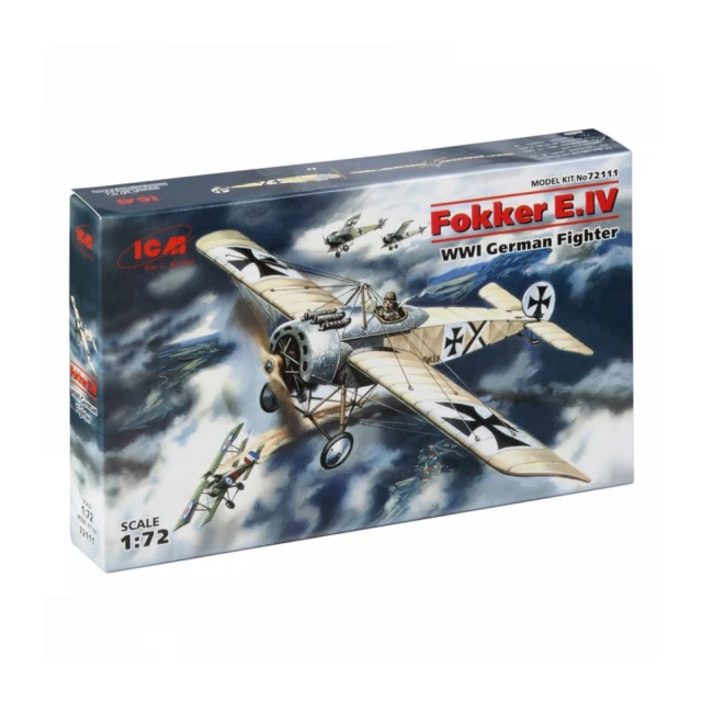 Model Kit Aircraft - Fokker E.IV WWI German Fighter 1:72