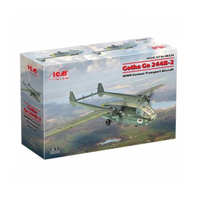 Model Kit Aircraft - Gotha Go 244B-2 WWII German Transport Aircraft 1:48