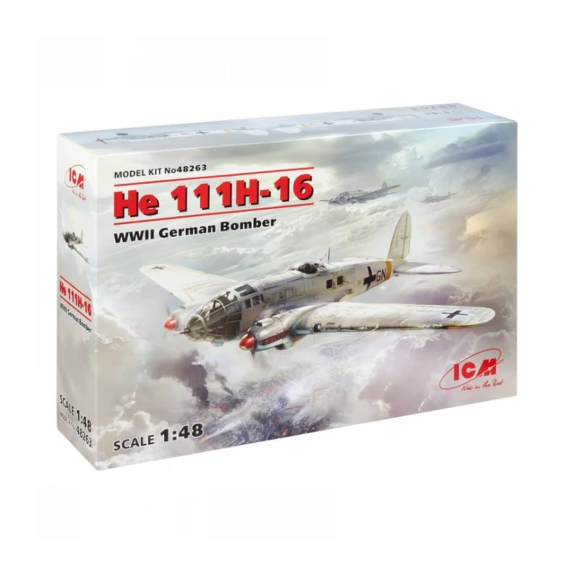 Model Kit Aircraft - He 111H-16 WWII German Bomber 1:48