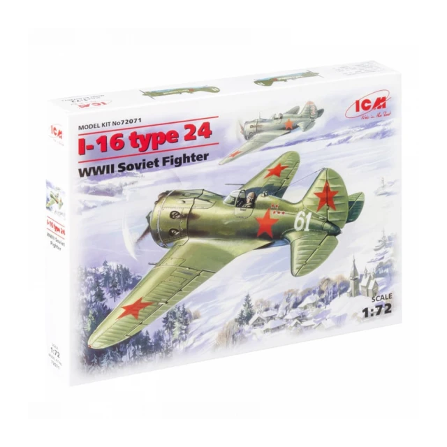 Model Kit Aircraft - I-16 Type 24, WWII Soviet Fighter 1:72