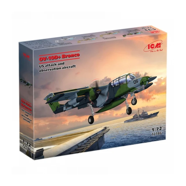 Model Kit Aircraft - OV-10D+ Bronco US Attack And Observation Aircraft 1:72