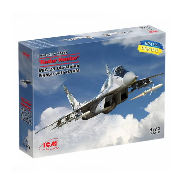 Model Kit Aircraft - Radar Hunter MiG-29 `9-13` Ukrainian Fighter With HARM Missiles 1:72