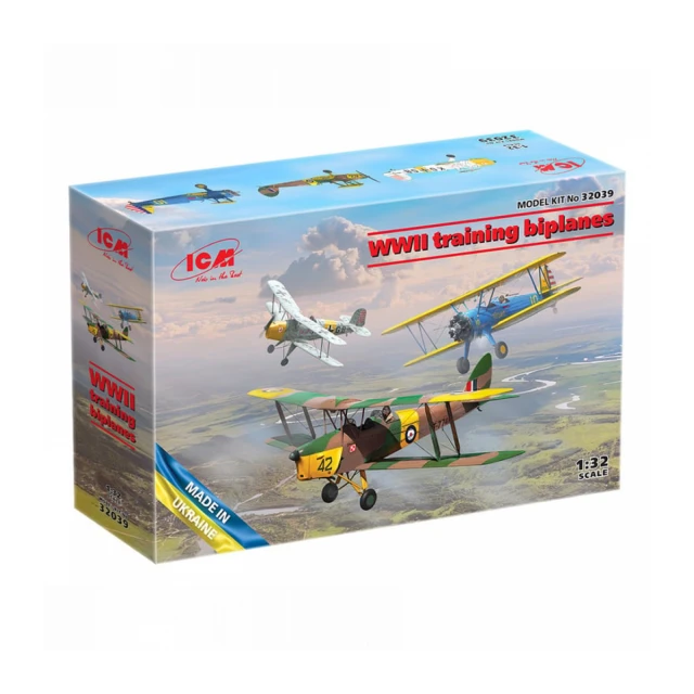 Model Kit Aircraft - WWII Training Biplanes (Bücker Bü 131D, DH.82A Tiger Moth, Stearman PT-17) 1:32