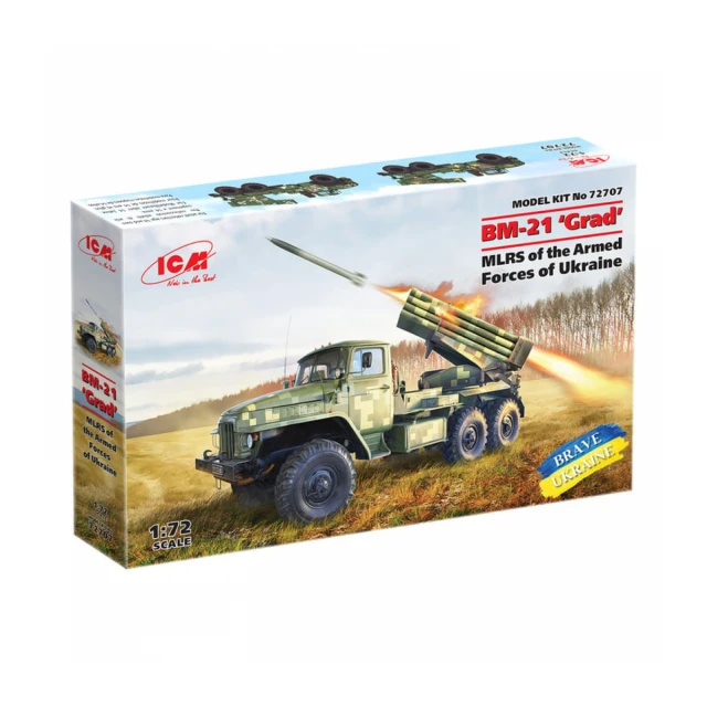 Model Kit Military - BM-21 `Grad` MLRS Of The Armed Forces Of Ukraine 1:72