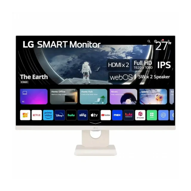 Monitor 27 LG 27SR50F-W SMART 1920x1080/Full HD/14ms/IPS/60Hz/2x HDMI/2x USB/Zvučnic/belii