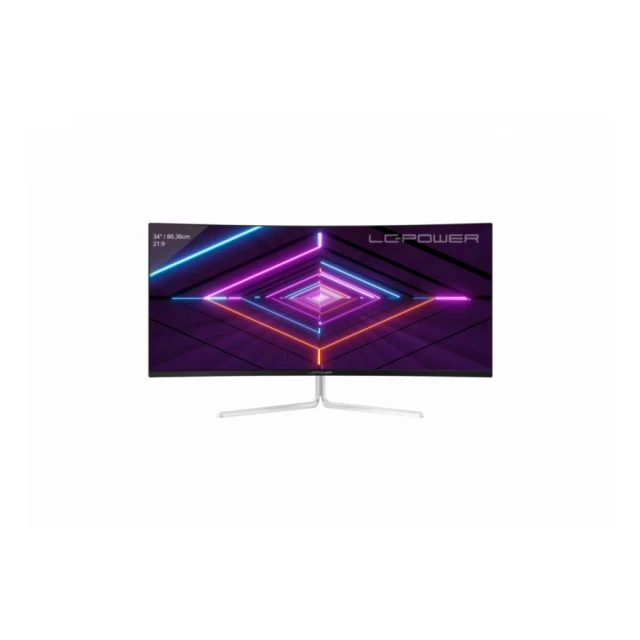 Monitor 34" LC Power LC-M34-UWQHD-100-C-V3 UltraWide QHD, 3440x1440, 100Hz, Curved, 1xDP/2xHDMI, Audio out