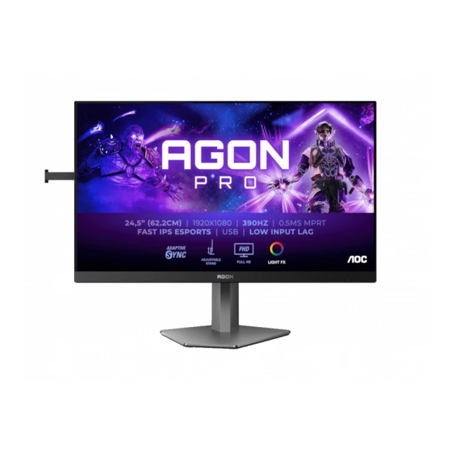 Monitor AOC AGON AG256FS 24.5"/IPS/1920x1080/390Hz/1ms GtG/HDMIx2,DP,USB/adaptive sync/pivot/crna