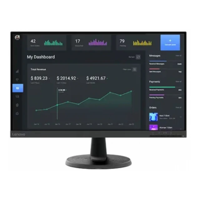 Monitor LENOVO D24-40 24inc /VA/1920x1080/75Hz/4ms/VGA,HDMI/FreeSync/crna