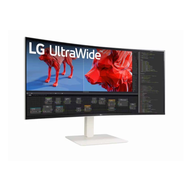 Monitor LG 38WR85QC-W 38"/IPS,zakrivljen,21:9/3840x1600/144Hz/1ms GtG/HDMIx2,DP,USB,LAN/Gsync/bela