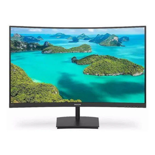 Monitor PHILIPS 241E1SC/00 23,6"/VA,zakrivljen/1920x1080/75Hz/4ms GtG/VGA,HDMI/VESA/crna