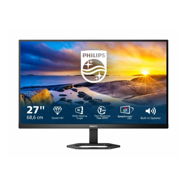 Monitor PHILIPS 27E1N5500LA/00 27"/VA/2560x1440/75Hz/4ms GtG/HDMIx2,DP/pivot,visina/zvucnici/crna