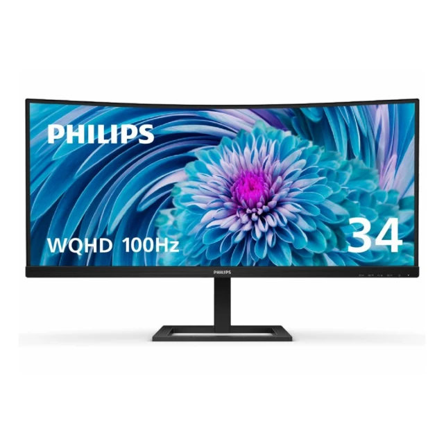 Monitor PHILIPS 346E2CUAE/00 34"/VA,zakrivljen,21:9/3440x1440/100Hz/1ms MPRT/HDMI,DP,USB/visina/crna