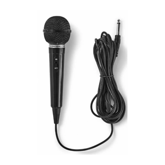 MPWD01BK Karaoke mikrofon, 6.35mm -75dB+/-3dB, Sensitivity, 80Hz-12kHz, 5.0m