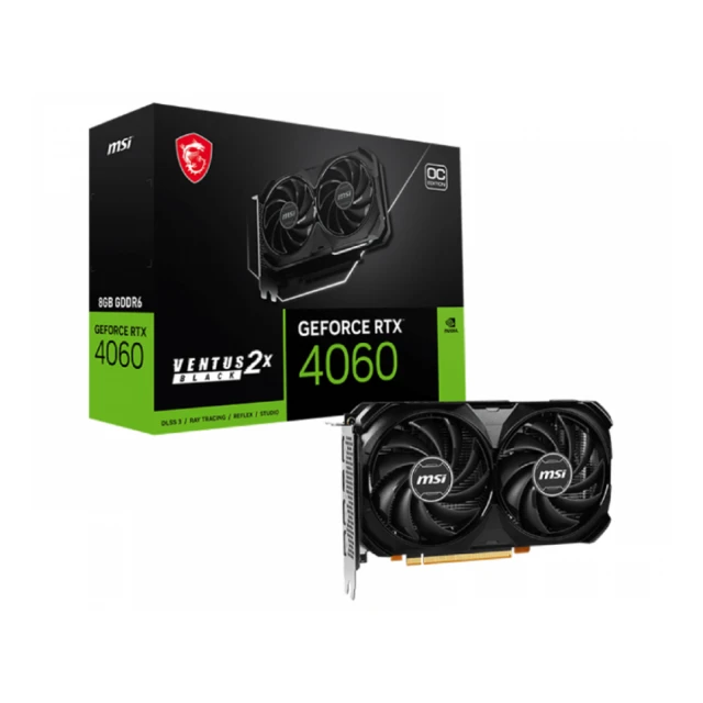 MSI nVidia GeForce RTX 4060 8GB 128bit RTX 4060 VENTUS 2X BLACK 8G OC grafička karta