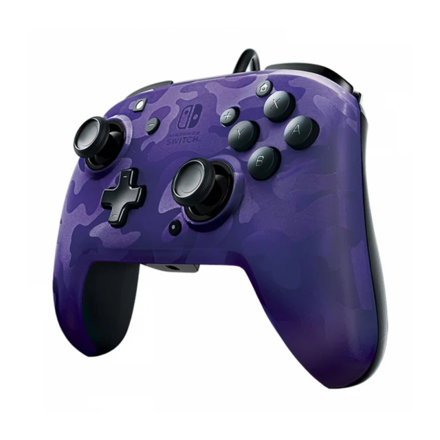 Nintendo Switch Faceoff Deluxe Controller + Audio Camo Purple