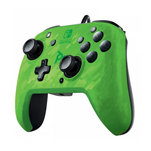 Nintendo Switch Faceoff Deluxe Controller + Audio Camo Green