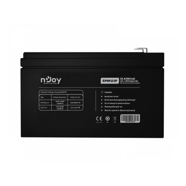 NJOY GP09122F baterija za UPS 12V 9Ah (BTVACIUOCTO2FCW01B) 