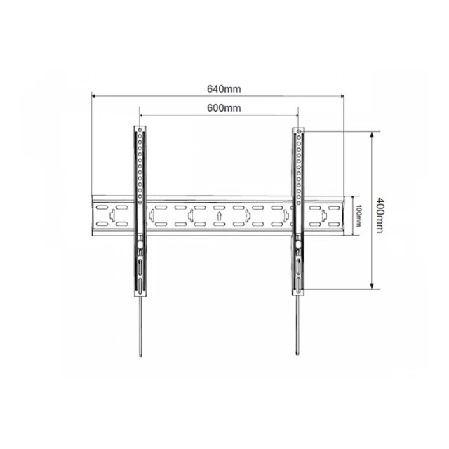 Nosač za TV Alpha FIX 37-70 /FIKSNI/VESA 600x400/50kg/24mm od zida