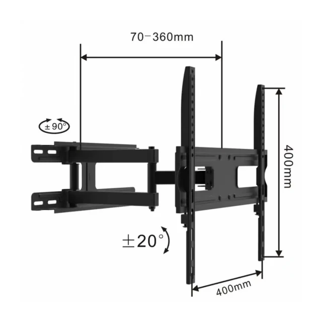 Nosač za TV Linkom 32-55/max vesa 400x400/45kg/zglobni