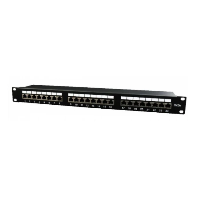 NPP-C524-002 Gembird Cat.5E 24 port shielded patch panel, 19 1U