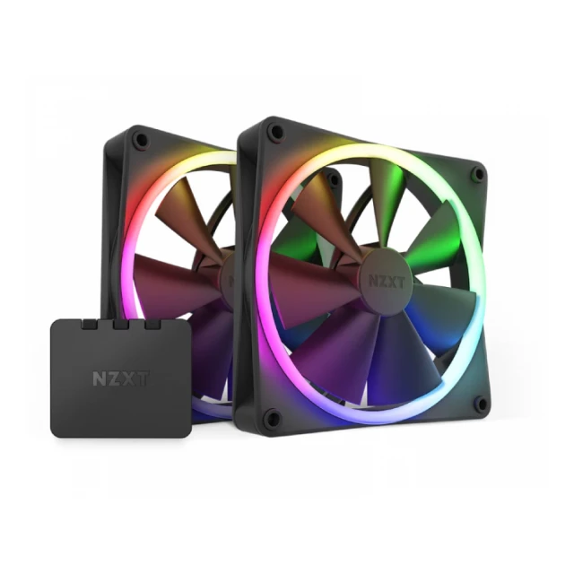 NZXT F140 RGB Twin Pack 140mm ventilator crni (RF-R14DF-B1) 