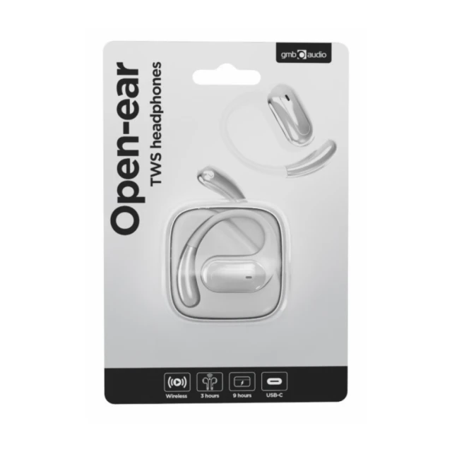 OWS-01-W Gembird bluetooth V5 open-ear slusalice, TWS, white