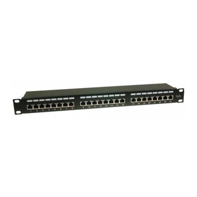 patchcord kabal panel, 24 porta STP 5e 1U