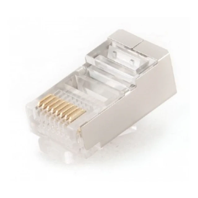 PLUG5SP/10 Gembird shielded modular 30u gold plated LAN konektor RJ45 za FTP SFTP cat5 (pak.10kom)