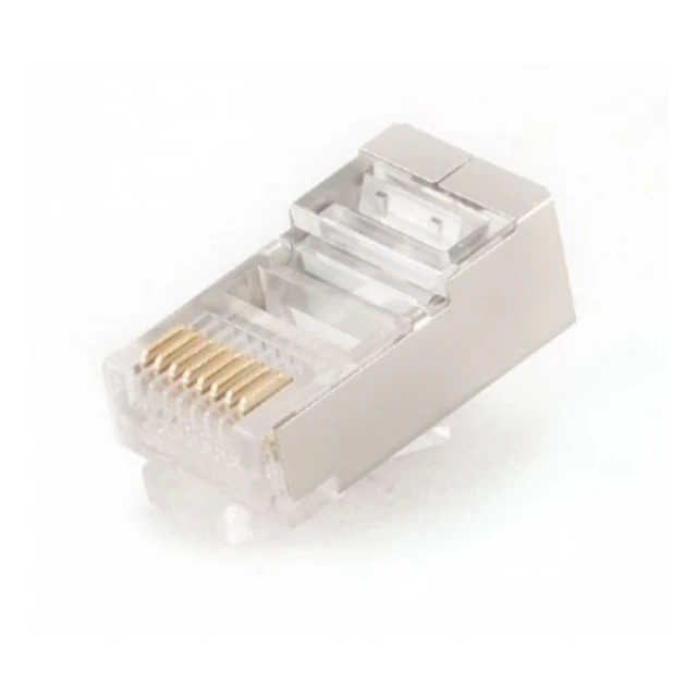 PLUG5SP/100 Gembird shielded modular 30u gold plated LAN konektor RJ45 za FTP SFTP cat5 (pak.100kom)