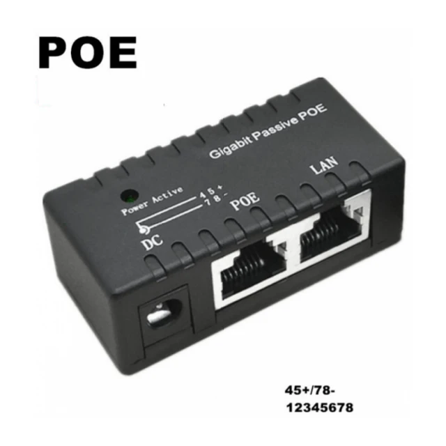 POE-INJ-4811 Gembird 48V/1A 130W, 1000mbps Passive POE injector od 5~48V, konektor 5.5x2.1mm