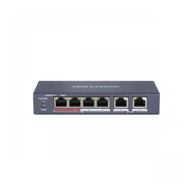 Poe Switch HikVision DS-3E0106P-E/M 4-portni