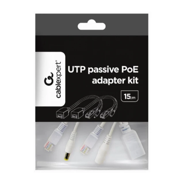 PP12-POE-0.15M-W Gembird UTP passive PoE adapter kit, 0.15 m (POE-INJ-SPLIT)