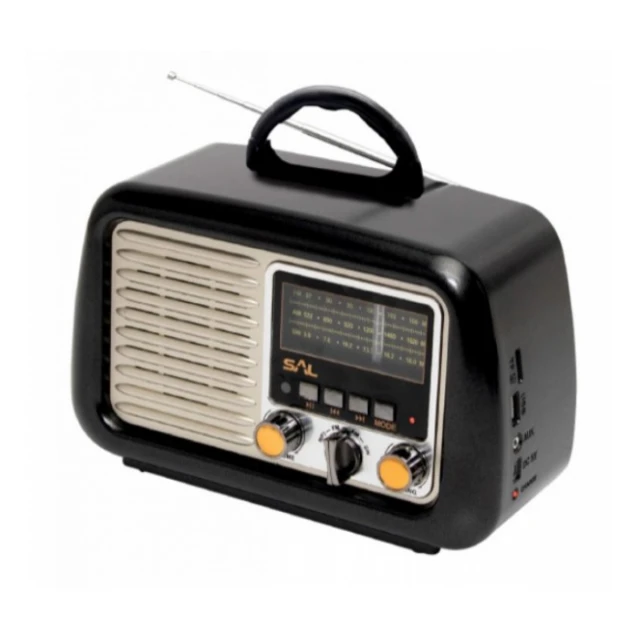 Prenosni retro radio prijemnik RRT2B 3W, FM, USB, microSD, Bluetooth, baterija 1200mAh