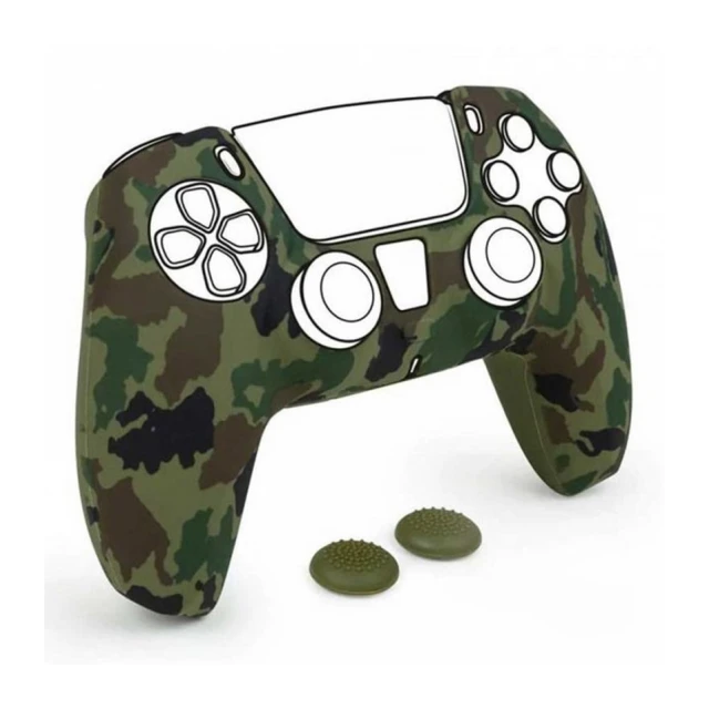 PS5 DualSense Silicon Glove Camo Green