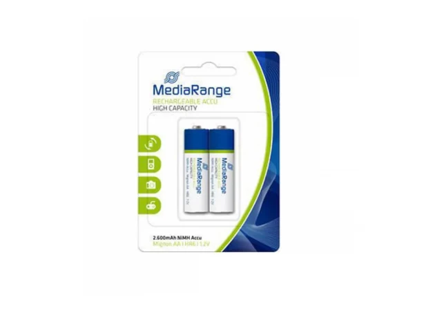 BATERIJA PUNJIVA 1KOM MEDIARANGE AA 2600mAh LR6