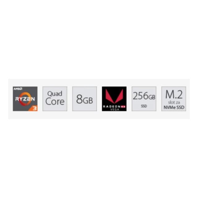 Racunar PC AMD OFFICE računar Ryzen 3 3200G 8GB 256GB
