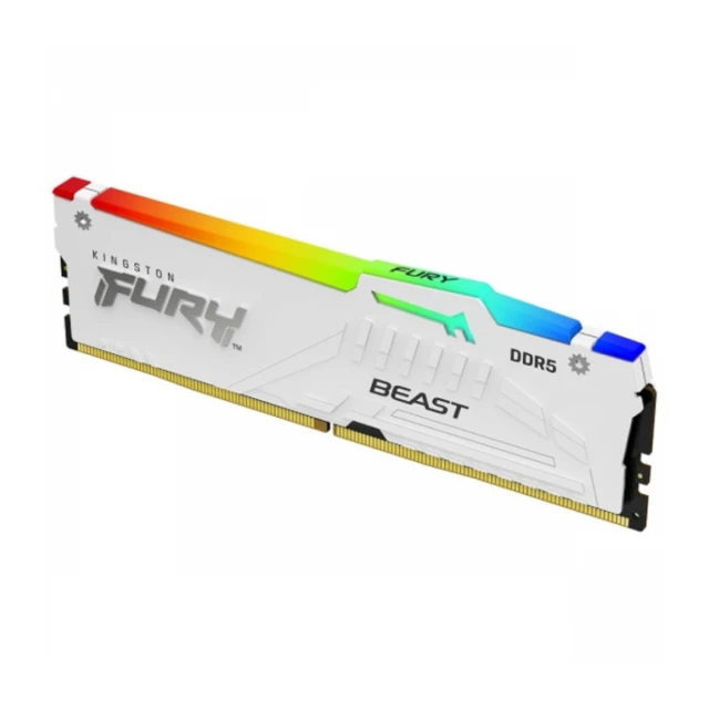 RAM DIMM DDR5 KINGSTON 32GB 5200MHz Fury Beast RGB White Expo KF552C36BWEA-32